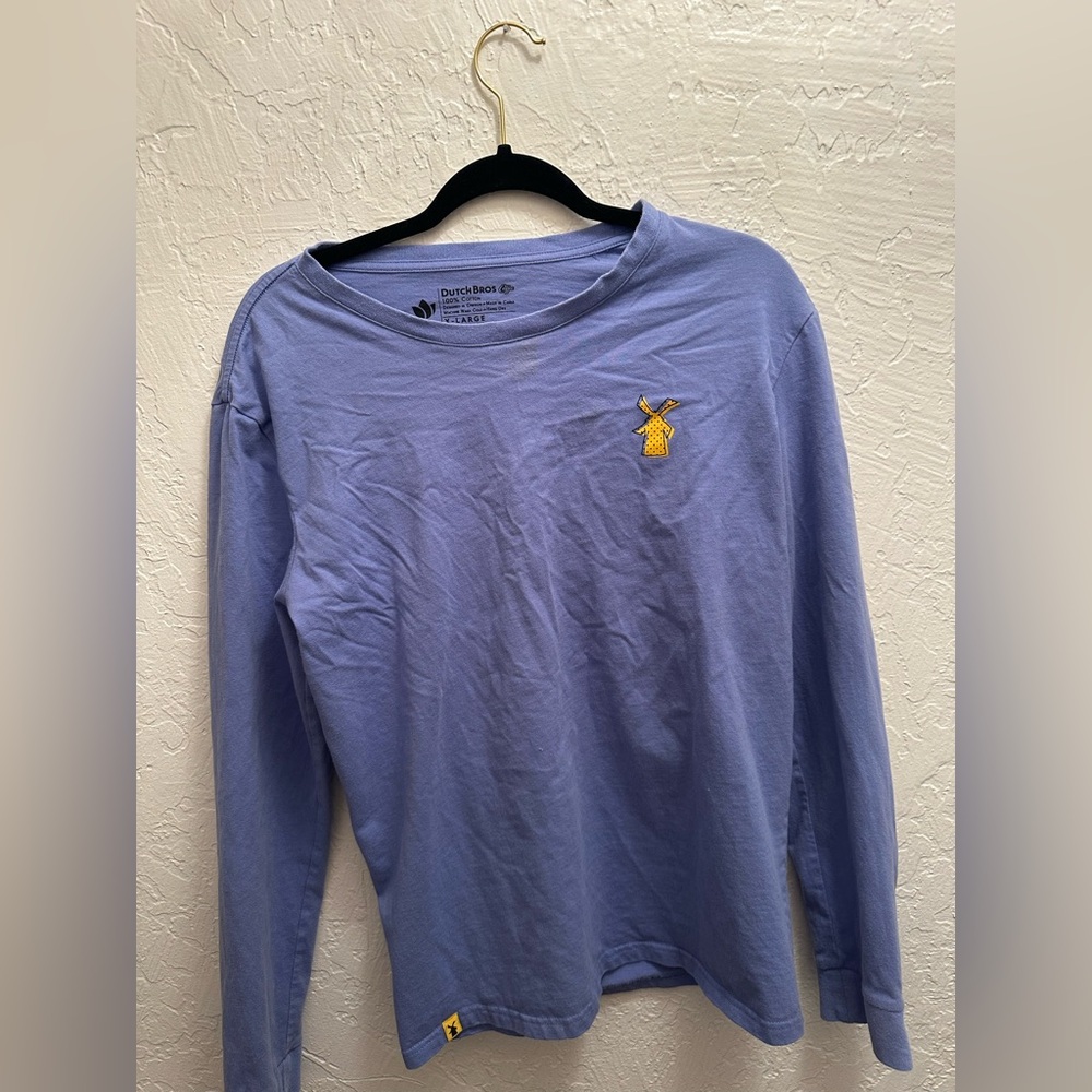 Women’s XL Polkadot-Windmill and Sleeve Dutch Bros, Long Sleeve Shirt.
